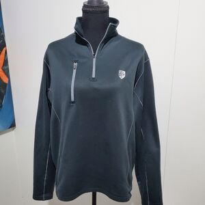 Peter Millar Warmth 4 1/4 Zip Pullover Mens Medium Navy Golf Performance Jacket